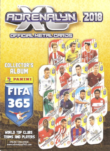 Colección FIFA 365 2018 Adrenalyn XL Metal Cards de Panini en ACABARAMOS.COM