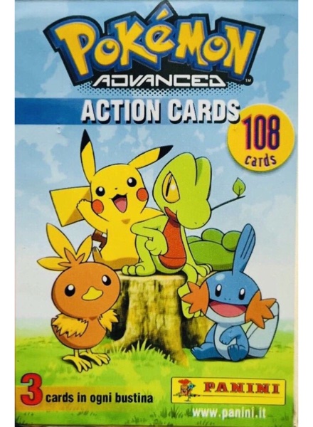 Colección Pokemon Advanced Action Cards de Panini en ACABARAMOS.COM