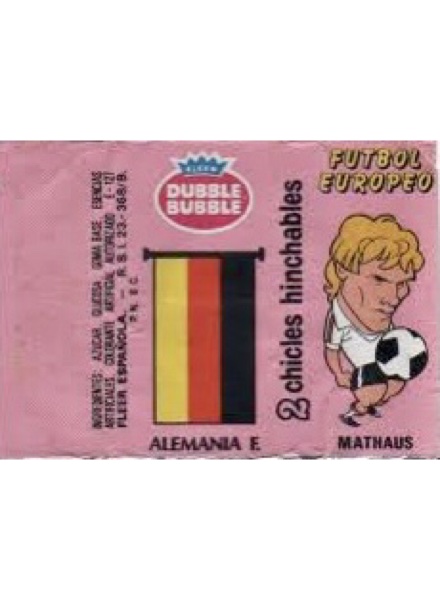 Colección Futbol Europeo de Chicles Dubble Bubble en ACABARAMOS.COM