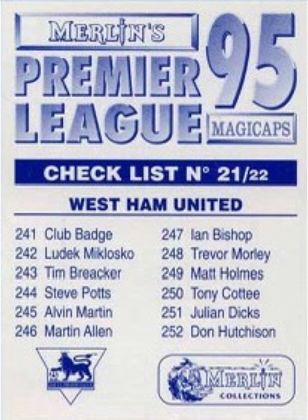 Colección Premier League 95 Magicaps de Panini en ACABARAMOS.COM