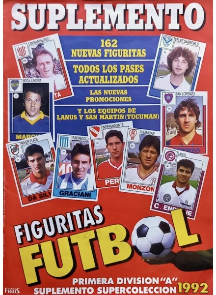 Coleccion Figuritas Futbol Primera Division A. Suplemento Supercolección 1992 en ACABARAMOS.COM