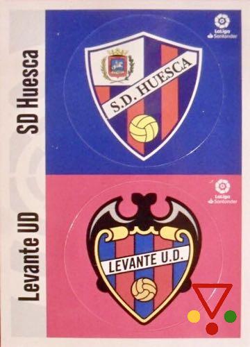 ESC6 ESCUDO Huesca - Levante de la colección LIGA ESTE 2020-21 en ACABARAMOS.COM