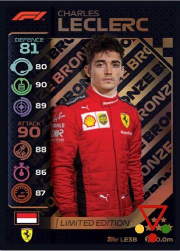 LE3B Charles Leclerc de la colección Formula 1 Turbo Attax 2020 en ACABARAMOS.COM