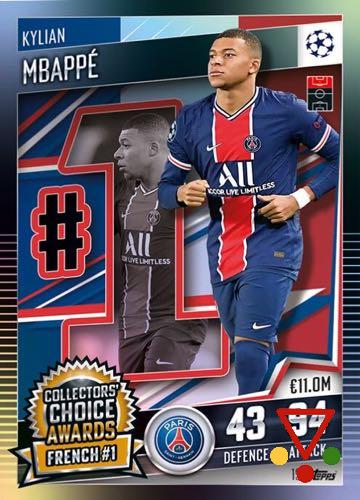 197 Kylian Mbappé de la colección Match Attax 101 Season 2020-21 en ACABARAMOS.COM
