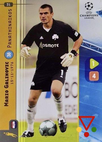 31 Mario Galinovic de la colección UEFA Champions League 2008-09. Trading Cards Game en ACABARAMOS.COM
