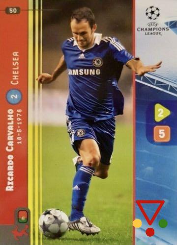 50 Ricardo Carvalho de la colección UEFA Champions League 2008-09. Trading Cards Game en ACABARAMOS.COM