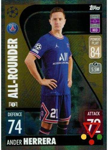 145 Ander Herrera de la colección UEFA Champions League & Europa League 2021-22. Match Attax en ACABARAMOS.COM