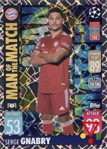 397 Serge Gnabry de la colección UEFA Champions League & Europa League 2021-22. Match Attax en ACABARAMOS.COM