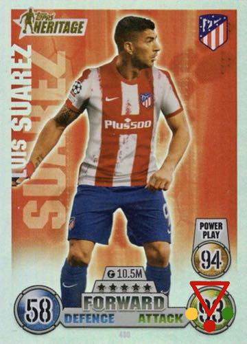 480 Luis Suárez de la colección UEFA Champions League & Europa League 2021-22. Match Attax en ACABARAMOS.COM