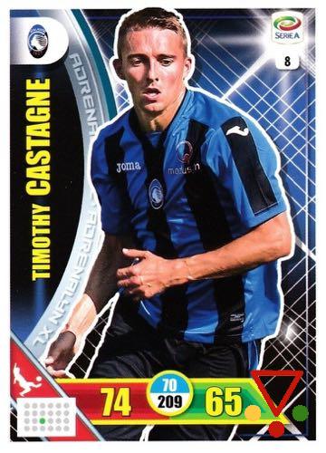 8 Timothy Castagne de la colección Calciatori Adrenalyn XL 2017-18 en ACABARAMOS.COM