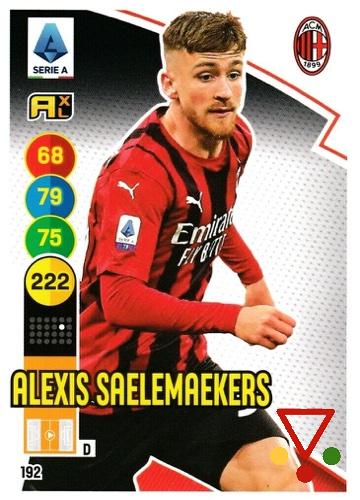 192 Alexis Saelemaekers de la colección Calciatori Adrenalyn XL 2021-22 en ACABARAMOS.COM
