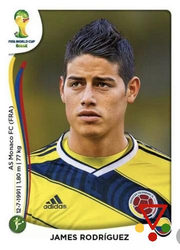 199 James Rodriguez de la colección Mundial 2014 Brasil en ACABARAMOS.COM