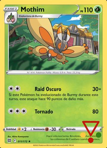 11 Mothim de la colección Pokemon Espada y Escudo 9. Astros Brillantes en ACABARAMOS.COM