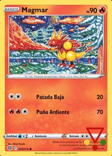 19 Magmar de la colección Pokemon Espada y Escudo 9. Astros Brillantes en ACABARAMOS.COM