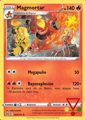 20 Magmortar de la colección Pokemon Espada y Escudo 9. Astros Brillantes en ACABARAMOS.COM