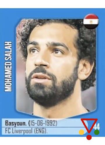 44 Salah de la colección Las Estrellas del Mundial 2018 en ACABARAMOS.COM