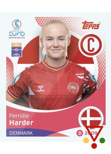 206 Pernille Harder de la colección UEFA Womens Euro Switzerland 2025 en ACABARAMOS.COM