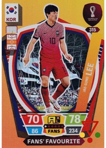 315 Jae-sung Lee de la colección FIFA World Cup Qatar 2022. Adrenalyn XL en ACABARAMOS.COM