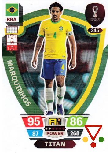 345 Marquinhos de la colección FIFA World Cup Qatar 2022. Adrenalyn XL en ACABARAMOS.COM