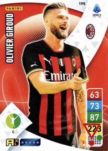 195 Olivier Giroud de la colección Calciatori Adrenalyn XL 2022-23 en ACABARAMOS.COM
