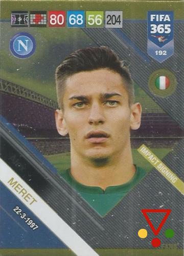 192 Alex Meret (Impact Signing) de la colección FIFA 365 2019 Adrenalyn XL en ACABARAMOS.COM