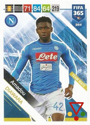 204 Amadou Diawara de la colección FIFA 365 2019 Adrenalyn XL en ACABARAMOS.COM