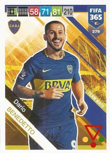 279 Darío Benedetto de la colección FIFA 365 2019 Adrenalyn XL en ACABARAMOS.COM