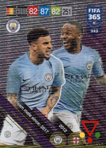 343 Kyle Walker / Raheem Sterling de la colección FIFA 365 2019 Adrenalyn XL en ACABARAMOS.COM