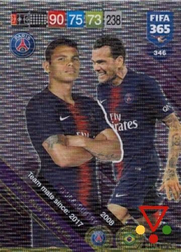 346 Thiago Silva / Dani Alves de la colección FIFA 365 2019 Adrenalyn XL en ACABARAMOS.COM
