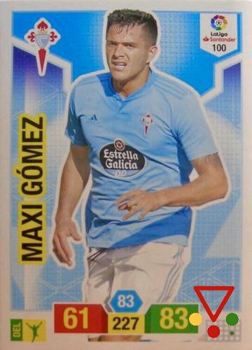 100 Maxi Gómez de la colección Adrenalyn XL Liga Santander 2018-19 en ACABARAMOS.COM