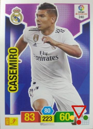240 Casemiro de la colección Adrenalyn XL Liga Santander 2018-19 en ACABARAMOS.COM