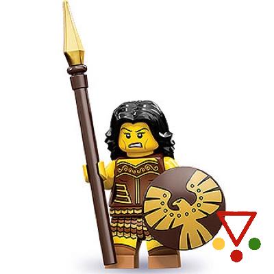 4 Guerrera con escudo y lanza de la colección Minifiguras LEGO Serie 10 (71001) en ACABARAMOS.COM