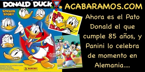 La colección Donald Duck (Pato Donald) Sticker Story (85 años) en ACABARAMOS.COM