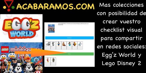 La colección EGGZ World Serie 1 en ACABARAMOS.COM