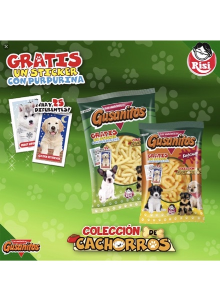 Cachorros Stickers con Purpurina