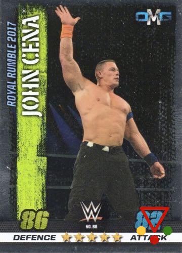66 John Cena (Royal Rumble 2017) de la colección Slam Attax 10th Edition en ACABARAMOS.COM