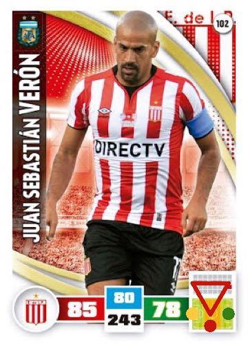 102 Juan Sebastian Veron de la colección Fútbol Argentino Adrenalyn XL 2017 en ACABARAMOS.COM