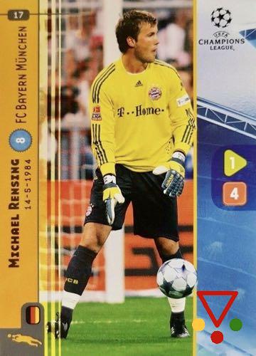 17 Michael Rensing de la colección UEFA Champions League 2008-09. Trading Cards Game en ACABARAMOS.COM