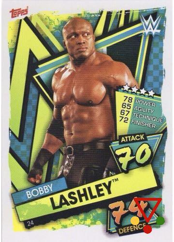 24 Bobby Lashley de la colección WWE Slam Attax 2021 en ACABARAMOS.COM