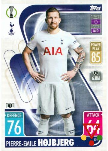 127 Pierre-Emile Højbjerg de la colección UEFA Champions League & Europa League 2021-22. Match Attax en ACABARAMOS.COM