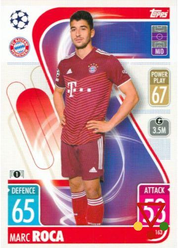 163 Marc Roca de la colección UEFA Champions League & Europa League 2021-22. Match Attax en ACABARAMOS.COM