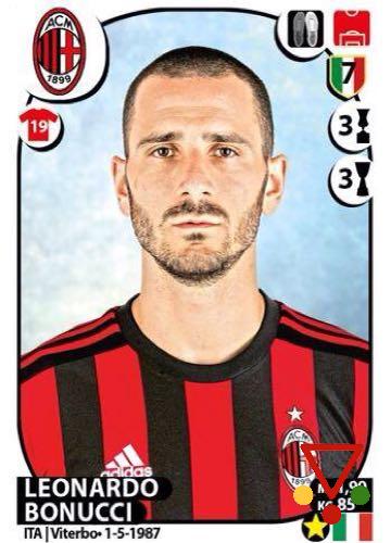 343 Leonardo Bonucci de la colección Calciatori 2017-2018 en ACABARAMOS.COM