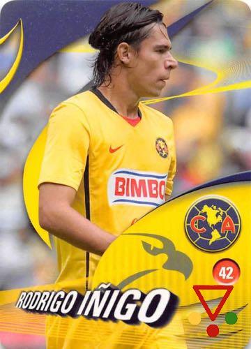 42 Rodrigo Íñigo de la colección Futbol Mexicano. Club América 2009-2010 en ACABARAMOS.COM