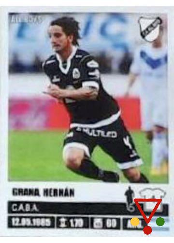 5 Hernan Grana de la colección Fútbol Argentino 2013-14 en ACABARAMOS.COM