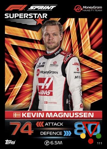 111 Kevin Magnussen de la colección Formula 1 Turbo Attax 2023 en ACABARAMOS.COM