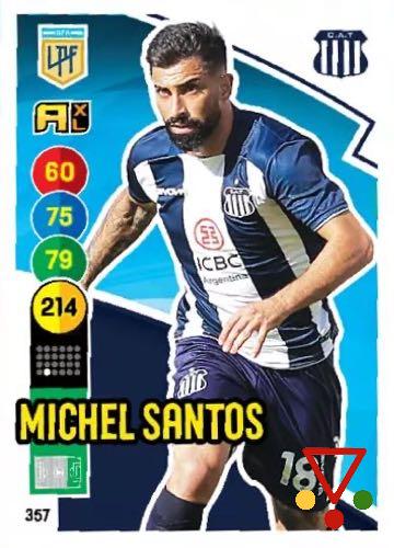 357 Michel Santos de la colección Fútbol Argentino Adrenalyn XL 2021 en ACABARAMOS.COM