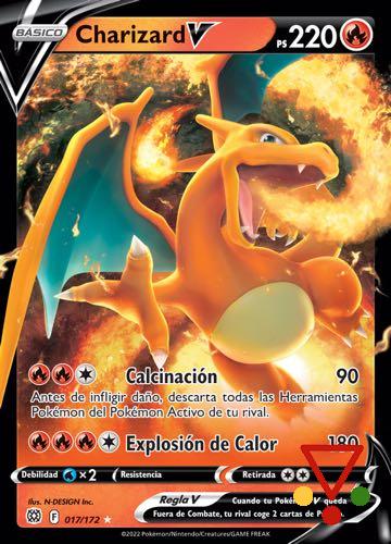 17 Charizard de la colección Pokemon Espada y Escudo 9. Astros Brillantes en ACABARAMOS.COM