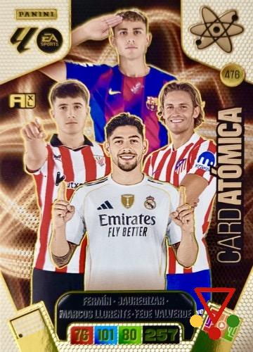 476 Fermín/Jauregizar/Marcos Llorente/Fede Valverde de la colección Adrenalyn XL Liga EaSports 2025-26 en ACABARAMOS.COM