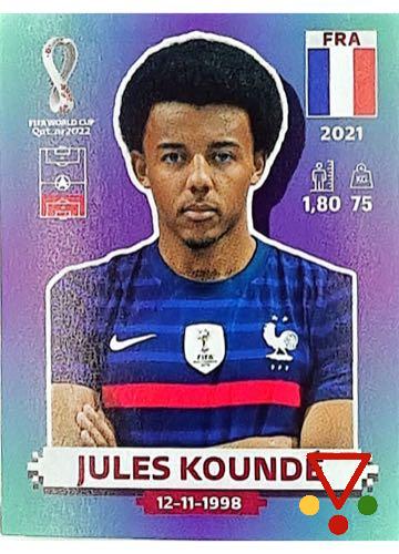 FRA8 Jules Koundé de la colección FIFA World Cup Qatar 2022. Version Europea en ACABARAMOS.COM