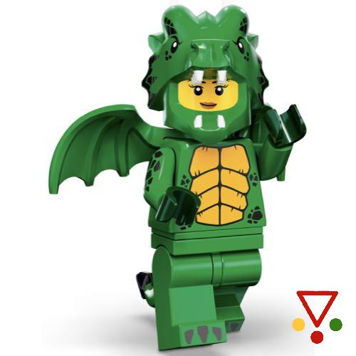 12 Chica con disfraz de Dragón de la colección Minifiguras LEGO Serie 23 (71034) en ACABARAMOS.COM